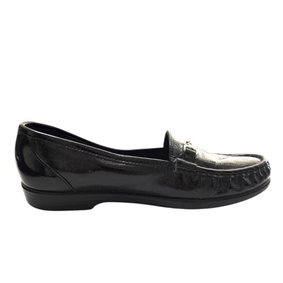 SAS Black Patent Leather Metro Slip On Loafer Sz 8.5 - Picture 2 of 9